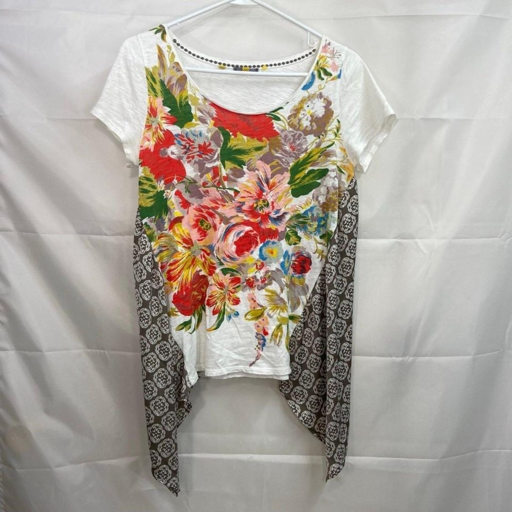 Little Yellow Button‎ Anthropologie women's Elysia floral loose relaxed shirt S